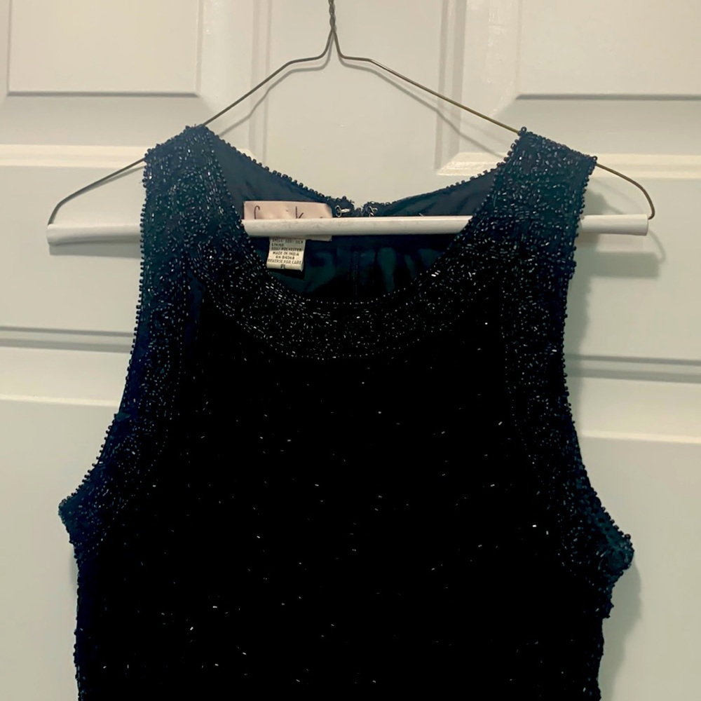 Laurence kizar black beaded dress